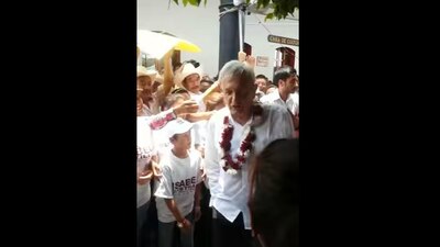 El político tabasqueño se encontraba en un cierre de campaña en Huatusco