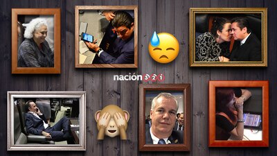 Varios políticos han sido captados en su lugar de trabajo, pero no haciendo su 'chamba'