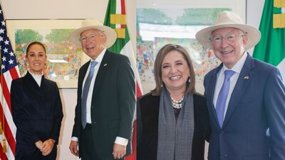 En reuniones separadas, Claudia y Xóchitl, abordaron temas relativos a la relación binacional