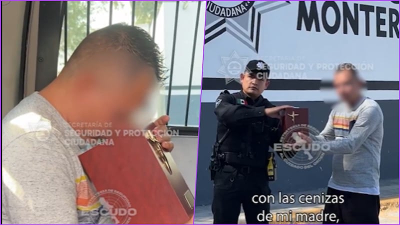 Hombre se duerme en un bar de Monterrey y pierde las cenizas de su mamá