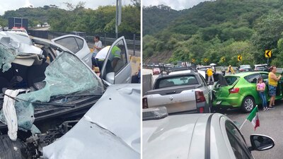 El accidente obligó al cierre de las vialidades en la carretera
