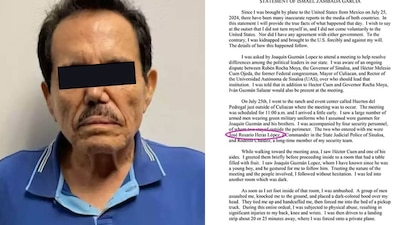 Aseguró que el día que fue detenido en EU lo secuestraron; llevaba como escolta al oficial José Heras