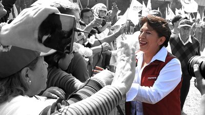 Delfina Gómez es una de las punteras en las encuestas del Estado de México