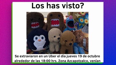 Los perdieron el 19 de octubre por la zona de Azcapotzalco