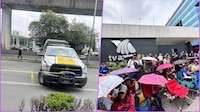 CNTE bloquea lateral de Periférico Sur frente a TV Azteca; hay afectaciones viales