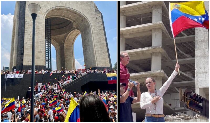 En México, protestaron en el Monumento a la Revolución; en Caracas, lidera Corina
