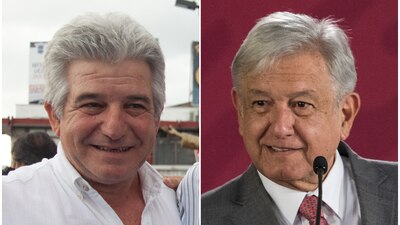 José Ramiro y Andrés Manuel López Obrador