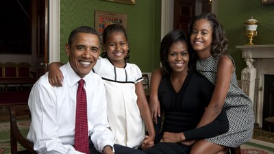 Esta fue la primera foto que los Obama se tomaron cuando llegaron a la Casa Blanca