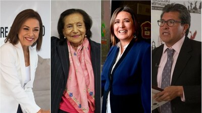 Josefina Vázquez Mota, Ifigenia Martínez, Xóchitl Gálvez y Ricardo Monreal