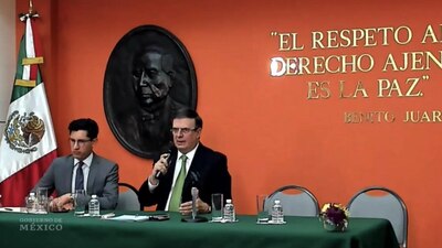 El canciller mexicano habló desde Washington esta mañana