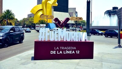 El PAN instaló el antimonumento en las avenidas de Reforma y Bucareli