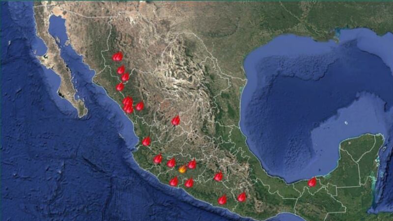México enfrenta 17 incendios forestales activos en siete estados
