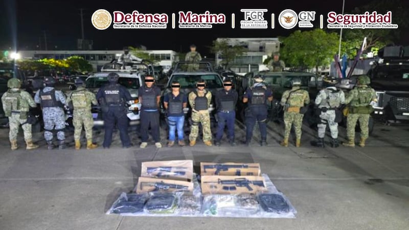 Caen 4 por cobro de piso y extorsión en Tabasco; incautan armas y droga