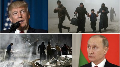 Donald Trump ordenó atacar al gobierno sirio, aliado del ruso Vladimir Putin