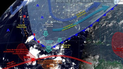 En gran parte de país habrá bajas temperaturas y lluvias fuertes en algunos estados