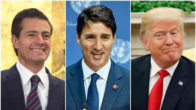 Medios reportan que los gobierno de Peña, Trudeau y Trump renegociaron con éxito el nuevo TLCAN