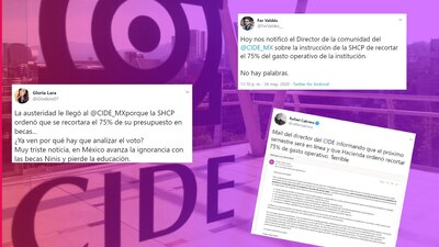 El CIDE notificó a sus alumnos y personal académico que debía reducir presupuesto