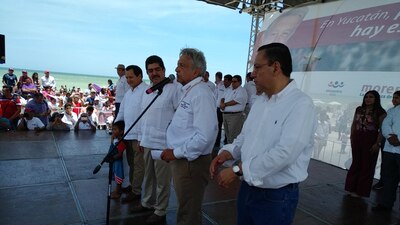 En campaña en Progreso, Yucatán
