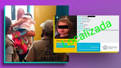 La bebé fue localizada en un predio abandonado del municipio de La Barca.