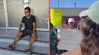 Otra crisis por agua: hombre se amarra a oficinas de CESPE por falta del suministro en Ensenada