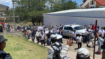 Los vecinos Cuautepec de Hinojosa irrumpieron en la base de la Guardia Nacional como modo de protesta