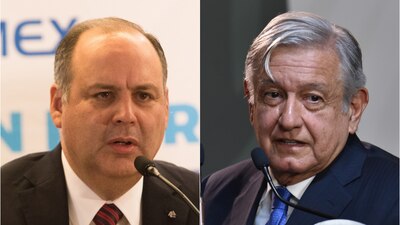 Gustavo de Hoyos, presidente de la Coparmex, y el presidente Andrés Manuel López Obrador