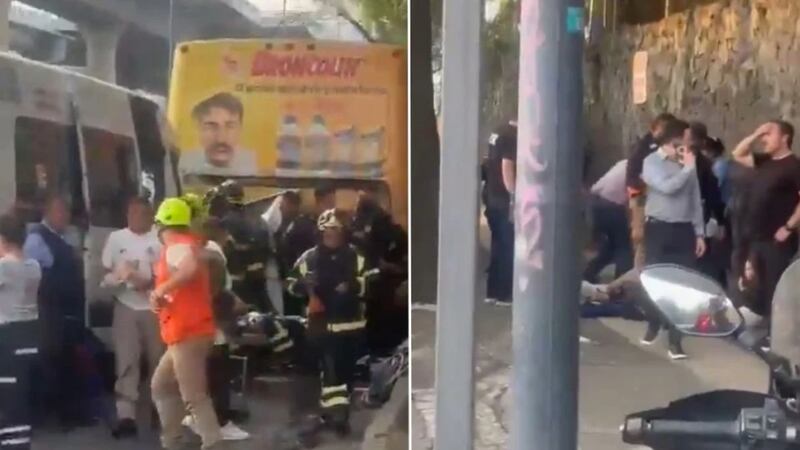 Camioneta escolar choca contra camión del transporte público; hay 8 niños heridos