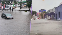 Fuerte lluvia deja un muerto e inunda calles y plazas comerciales en Puebla