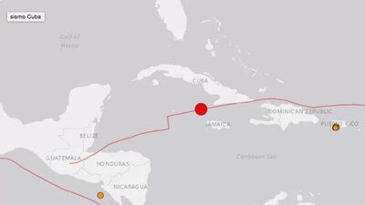 El movimiento telúrico se originó al noroeste de Lucea, Jamaica