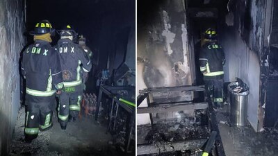 El fuego se propagó en el piso 24 de un edificio de la calle Sabaibo