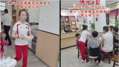 Zhou Yagin atiende el negocio de sus papás, en un día cotidiano