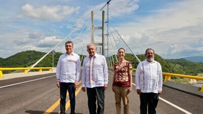 El Presidente encabezó la inauguración del puente atirantado de La Concordia