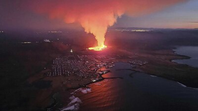Un volcán en la península hizo erupción el domingo por la mañana