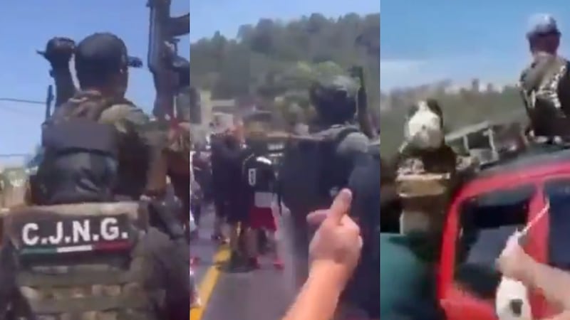 VIDEOS: Habitantes de Huajúmbaro celebran el Sábado de Gloria con presuntos miembros del CJNG