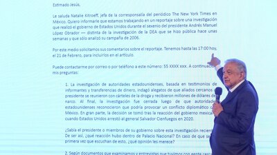 Esta vez, AMLO evitó dejar público el teléfono de la periodista Natalie Kitroeff