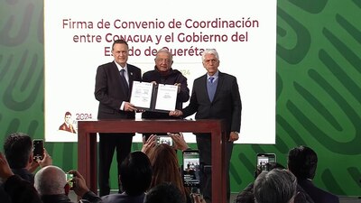 Querétaro y Conagua firmaron un convenio para realizar obras hidráulicas