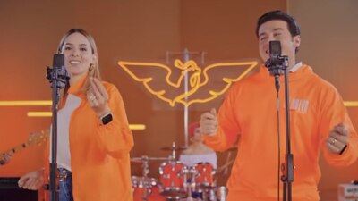 La pareja se mostró contenta tras la declinación