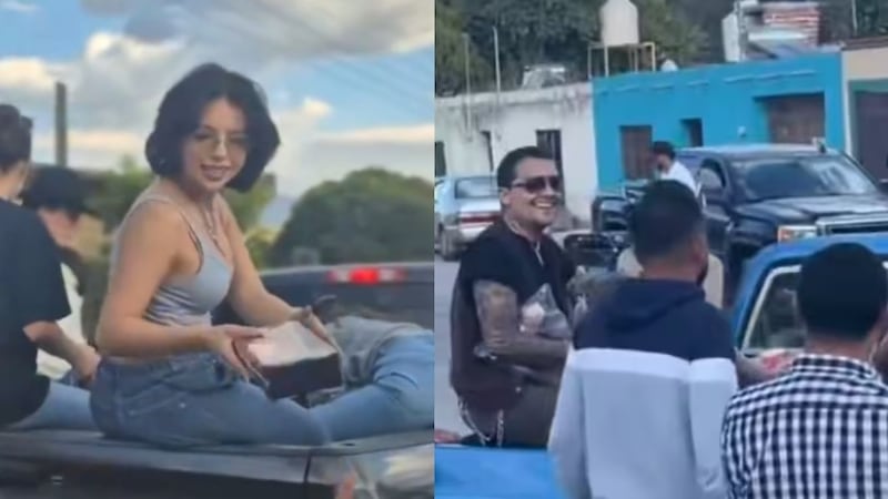 VIDEO: Critican a Ángela Aguilar y Nodal por su forma de regalar juguetes en Zacatecas