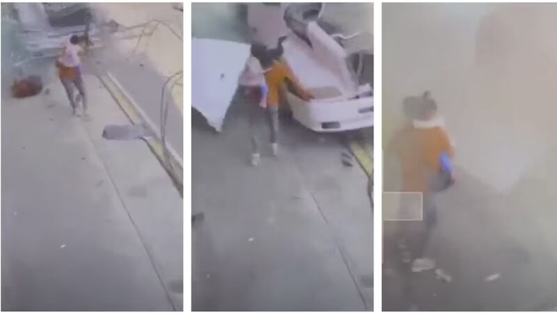 VIDEO: Pareja y su bebé se salvan de ser arrollados por un camión que perdió el control en la GAM