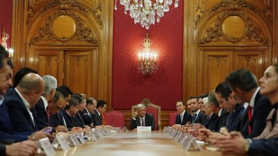 AMLO y los gobernadores esta tarde en Palacio Nacional