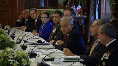 El mandatario se reunió con altos funcionarios de EU