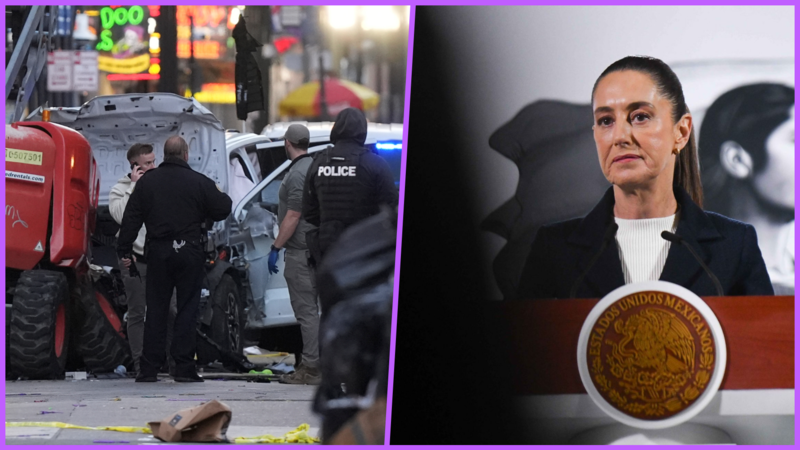 Sheinbaum se solidariza con EU, tras el atentado vivido en Nueva Orleans