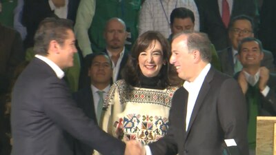 El precandidato José Antonio Meade firma la Plataforma Electoral del Partido Verde