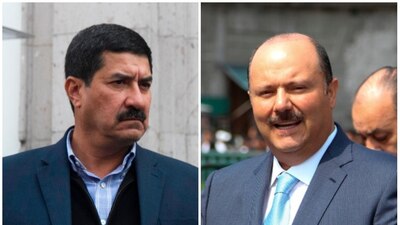 El gobernador Javier Corral (izq) prometió enviar a la cárcel a su antecesor César Duarte