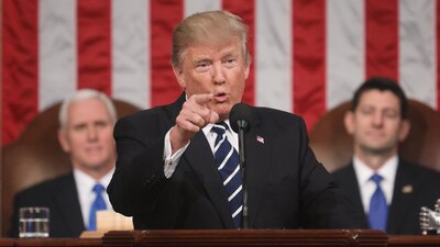 El presidente de EU sostuvo su primer discurso frente a ambas cámaras legislativas