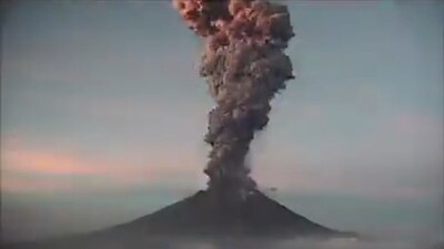 La actividad que registró este lunes el volcán Popocatépetl