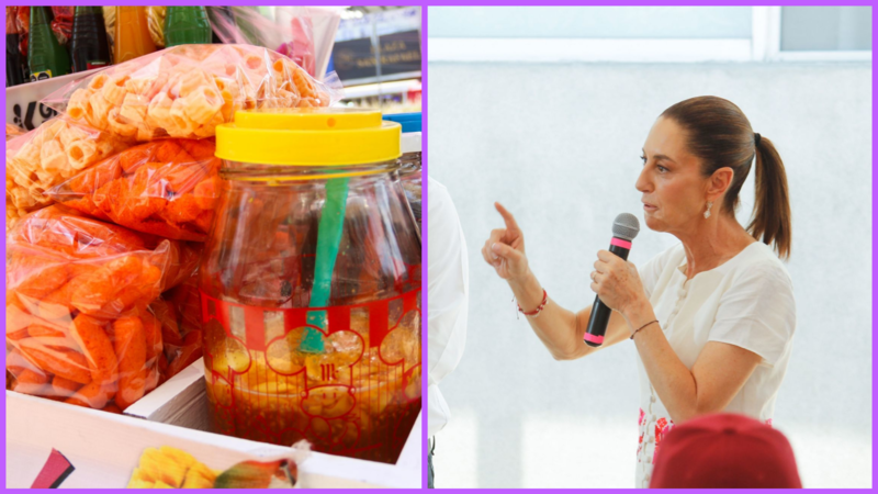 VIDEO: Niño dice a Sheinbaum que si regresa la comida chatarra a escuelas será “la mejor presidenta”