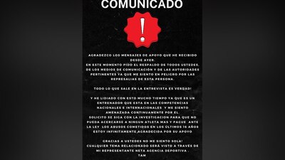 La atleta mexicana señaló que se siente respaldada por medios de comunicación y público en general