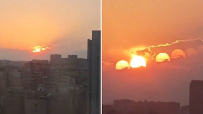 De acuerdo con el medio chino CGTN, se trató de un fenómeno conocido como "parhelio"