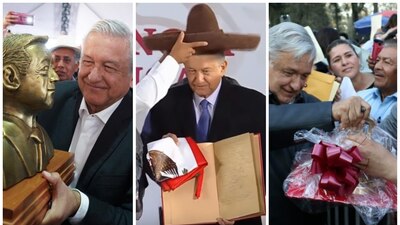 Algunos ciudadanos se han esmerado mucho en los regalos que le entregan al presidente de México